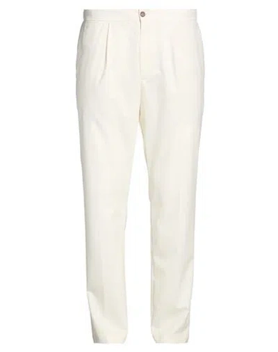 Devore Incipit Man Pants Ivory Size 38 Wool, Polyester, Elastane In White