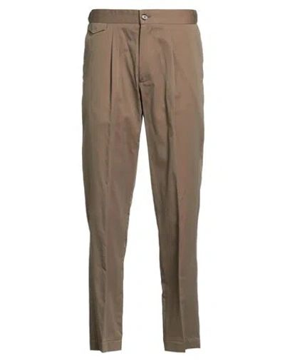 Devore Incipit Man Pants Khaki Size 28 Cotton, Silk, Elastane In Sand
