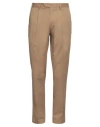 Devore Incipit Man Pants Camel Size 34 Cotton, Elastane In Beige