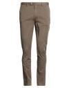 Devore Incipit Man Pants Khaki Size 34 Cotton, Silk, Elastane In Brown
