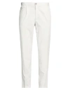 Devore Incipit Man Pants White Size 38 Cotton, Elastane In White