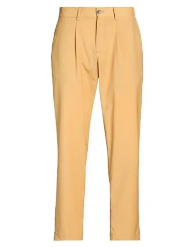 Devore Incipit Man Pants Marigold Size 32 Wool, Polyester, Elastane In Yellow
