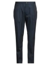 Devore Incipit Man Pants Midnight Blue Size 38 Cotton, Silk, Elastane