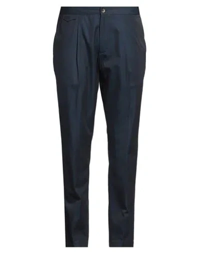 Devore Incipit Man Pants Midnight Blue Size 38 Cotton, Silk, Elastane