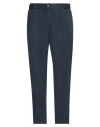 Devore Incipit Man Pants Navy Size 30 Cotton, Silk, Elastane In Navy Blue