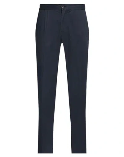 Devore Incipit Man Pants Navy Size 38 Cotton, Elastane In Navy Blue