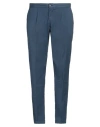 Devore Incipit Man Pants Navy Size 38 Cotton, Elastane In Navy Blue