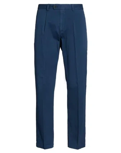 Devore Incipit Man Pants Navy Size 34 Cotton, Elastane In Multi