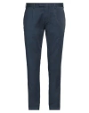 Devore Incipit Man Pants Navy Size 29 Cotton, Elastane In Navy Blue