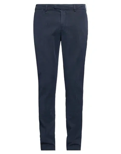Devore Incipit Man Pants Navy Size 40 Tencel, Cotton, Elastane In Blue