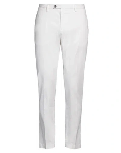 Devore Incipit Man Pants Off White Size 36 Cotton, Silk, Elastane