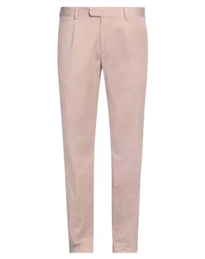 Devore Incipit Man Pants Antique Rose Size 40 Cotton, Silk, Elastane In Pink