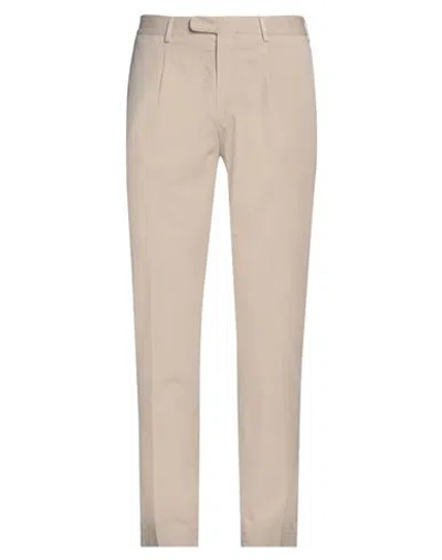 Devore Incipit Man Pants Sand Size 38 Cotton, Silk, Elastane In Beige