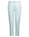 Devore Incipit Man Pants Sky Blue Size 30 Linen, Cotton, Elastane