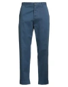 Devore Incipit Man Pants Slate Blue Size 36 Cotton, Elastane In Blue