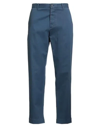 Devore Incipit Man Pants Slate Blue Size 36 Cotton, Elastane