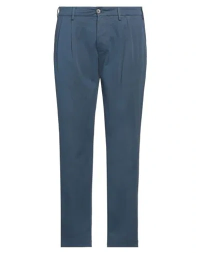 Devore Incipit Man Pants Slate Blue Size 38 Cotton, Elastane