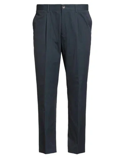 Devore Incipit Man Pants Slate Blue Size 40 Cotton In Blue
