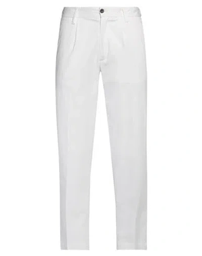 Devore Incipit Man Pants White Size 32 Cotton, Silk, Elastane In White