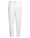 Devore Incipit Man Pants White Size 38 Cotton, Elastane In White