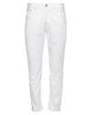 Devore Incipit Man Pants White Size 32 Cotton, Elastane In White