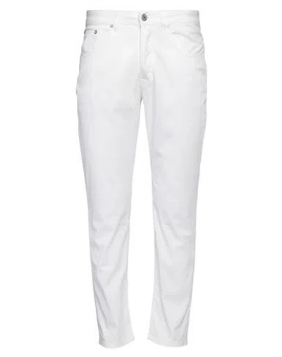 Devore Incipit Man Pants White Size 36 Cotton, Elastane