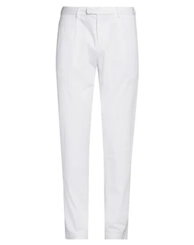 Devore Incipit Man Pants White Size 36 Cotton, Silk, Elastane In White