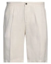 Devore Incipit Man Shorts & Bermuda Shorts Cream Size 40 Linen In White