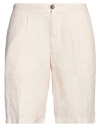 Devore Incipit Man Shorts & Bermuda Shorts Ivory Size 30 Linen In White