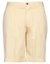 Devore Incipit Man Shorts & Bermuda Shorts Pastel Yellow Size 40 Cotton, Silk, Elastane In Yellow