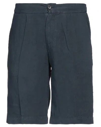 Devore Incipit Man Shorts & Bermuda Shorts Midnight Blue Size 30 Linen In Blue