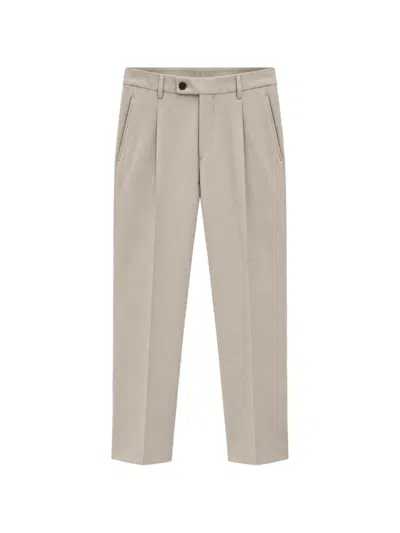 Devore Incipit Pleated Trousers In Neutral