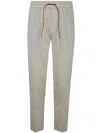 Devore Incipit Drawstring Trousers In Neutral