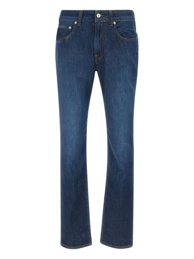Devore Logo-patch Jeans In Blue