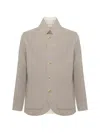 MANDARIN-COLLAR PATCH-POCKET JACKET