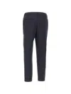 Devore Pleated Front-button Trousers In Blue
