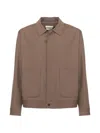 Devore Patch-pocket Jacket In Brown