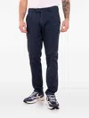 Devore Pleated Cotton Trousers In Blue