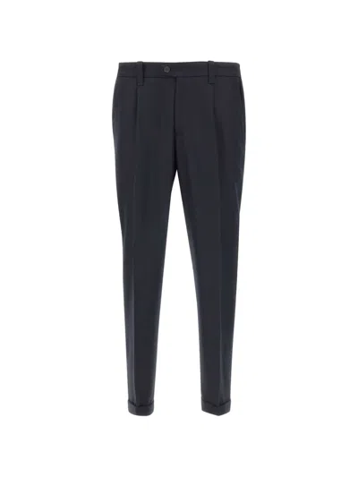 Devore Pleated-detail Trousers In Blue
