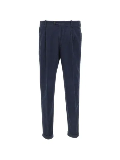 Devore Pleated-details Trousers In Blue