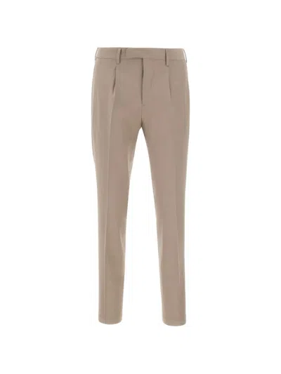 Devore Pleated-details Trousers In Neutral