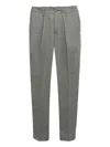 Devore Pleated Elastic-waist Trousers In Gray