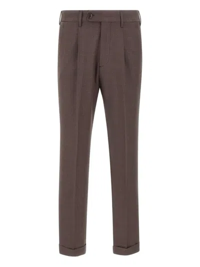 DEVORE PLEATED-FRONT TROUSERS