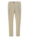 Devore Pleated-front Trousers In Neutral