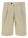 Devore Pleated Shorts In Neutral
