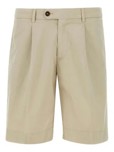 Devore Pleated Shorts In Neutral