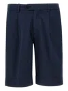 Devore Pleated Shorts In Blue