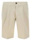 Devore Pleated Shorts In Neutral