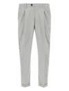 Devore Pleated Tailored Trousers In Gray
