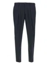 Devore Pleated Tailored Trousers In Black